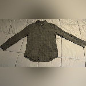 Ralph Lauren Men’s Slim Fit Checked Poplin Shirt (Size Large)j